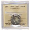 Image 1 : 1899 25¢ ICCS AU58. Lustrous.