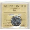 Image 1 : 1947 25¢ Dot ICCS MS63. Brilliant and lustrous.