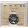 Image 1 : 1954 25¢ ICCS PL65 Cameo.