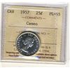 Image 1 : 1957 25¢ ICCS PL65 Cameo.