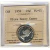 Image 1 : 1959 25¢ ICCS PL65 Ultra Heavy Cameo.