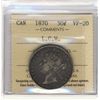 Image 1 : 1870 50¢ ICCS VF20.