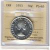 Image 1 : 1953 50¢ LD SF ICCS PL65.