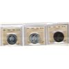 Image 1 : 1964 50¢ MS64 Cameo, 1965 MS64 & 1967 PL64 Cameo. Lot of 3 coins all ICCS graded.