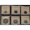Image 1 : RCM Lot.  1955 Proof Like Set.  Includes mix of PL64 to PL66 coinage all ICCS graded some with Cameo