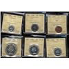 Image 1 : RCM Lot.   1956 Proof Like Set.  Includes mix of PL64 to PL66 coinage all ICCS graded some with Came