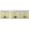 Image 1 : 1892 5¢  Obv 2, 1900 Ov 0 & 1901 ICCS EF40.  Lot of 3 coins.