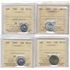 Image 1 : 1937 10¢, 1947, 1949 & 1950 ICCS MS63.  Lot of 4 coins.