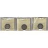 Image 1 : 1885 25¢ AG3, 1890H G4 & 1918 VG8.  Lot of 3 ICCS graded coins.