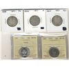 Image 1 : 1915 25¢, 1934 & 1935 G+ to Fine along with 1963 MS64 & 1974 MS62 both ICCS graded.