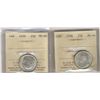 Image 1 : 1936 25¢ & 1939 ICCS MS60.  Lot of 2 coins