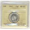 1941 25¢ ICCS MS65.  Full white.