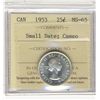Image 1 : 1953 25¢ SD ICCS MS65 Cameo.