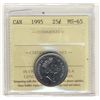 Image 1 : 1995 25¢ ICCS MS65.