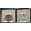 Image 1 : 1962 50¢ & 1965 ICCS MS65.  Lot of 2 coins.