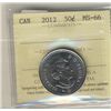 Image 1 : 2012 50¢ ICCS MS66.