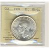 Image 1 : 1939 $1 ICCS MS64.
