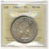 Image 1 : 1961 $1 ICCS MS64.