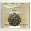 Image 1 : 1992 $1 Loon ICCS MS65.
