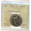 Image 1 : 1992 $1 Confederation ICCS MS65.