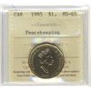 Image 1 : 1995 $1 Peacekeeping ICCS MS65.