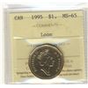 Image 1 : 1995 $1 Loon ICCS MS65.
