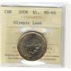 Image 1 : 2008 $1 Olympic Loon ICCS MS66.