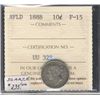 Image 1 : Nfld 1888 10¢  ICCS  F-15 *SCARCE* SEMI KEY DATE.