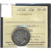 Image 1 : Nfld 1872H 20¢ VF-30 ICCS .