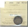 Image 1 : 1916 10¢ ICCS MS-63.