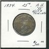 Image 1 : 1934  25¢ ALMOST UNC-55 NICE TONING.
