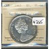 Image 1 : 1965 $1 ICCS PL-66 LARGE BEADS POINTED 5; CAMEO.