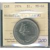 1974  $1 ICCS MS-64 NICKEL; DOUBLE YOKE #2.
