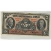 Image 1 : The Dominon Bank 1938 $5 Note PMG  EF-25. Rust.