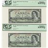 Image 1 : 1954 $1 BC-29a Devil's Face s PCGS CH UNC-63. 2 Consecutive.
