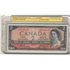 Image 1 : 1954 $2 BC-38a LOW SERIAL #:A/R0000039 CCGS  UNCIRCULATED-63.