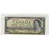 Image 1 : 1954 $20 BC-33a Devils Face #A/E1610162  AU+.