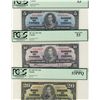 Image 1 : 1937 $5 BC-23c, $10 BC-24c & $20 BC-25b all PCGS AU53. Lot of 3 notes.