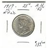 Image 1 : Nfld 1917 25¢ AU55. (PBA)