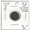 Image 1 : 1874H 5¢ Crss AU58.  Intense tones. (PBA)