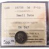 Image 1 : 1875H 5¢ Sml Dt ICCS F12.  Key date.