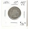 Image 1 : 1891 25¢ abt VG. (PBA)  Key date.