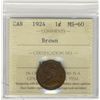 Image 1 : 1924 1¢ ICCS MS60 BR