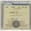 Image 1 : 1900 5¢ RD O ICCS VF20
