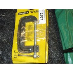 Lot of Stanley 3" C-Clamp