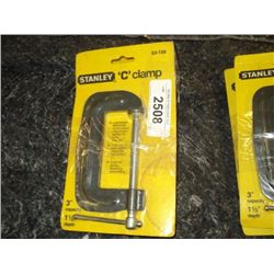 Lot of Stanley 3" C-Clamp