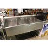 Image 1 : 3 BAY STAINLESS STEEL PREP SINK