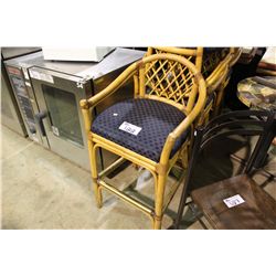 REED STYLE PADDED BAR CHAIR