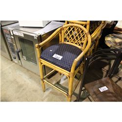 REED STYLE PADDED BAR CHAIR