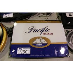 LIGHT UP PACIFIC PILSNER BEER SIGN